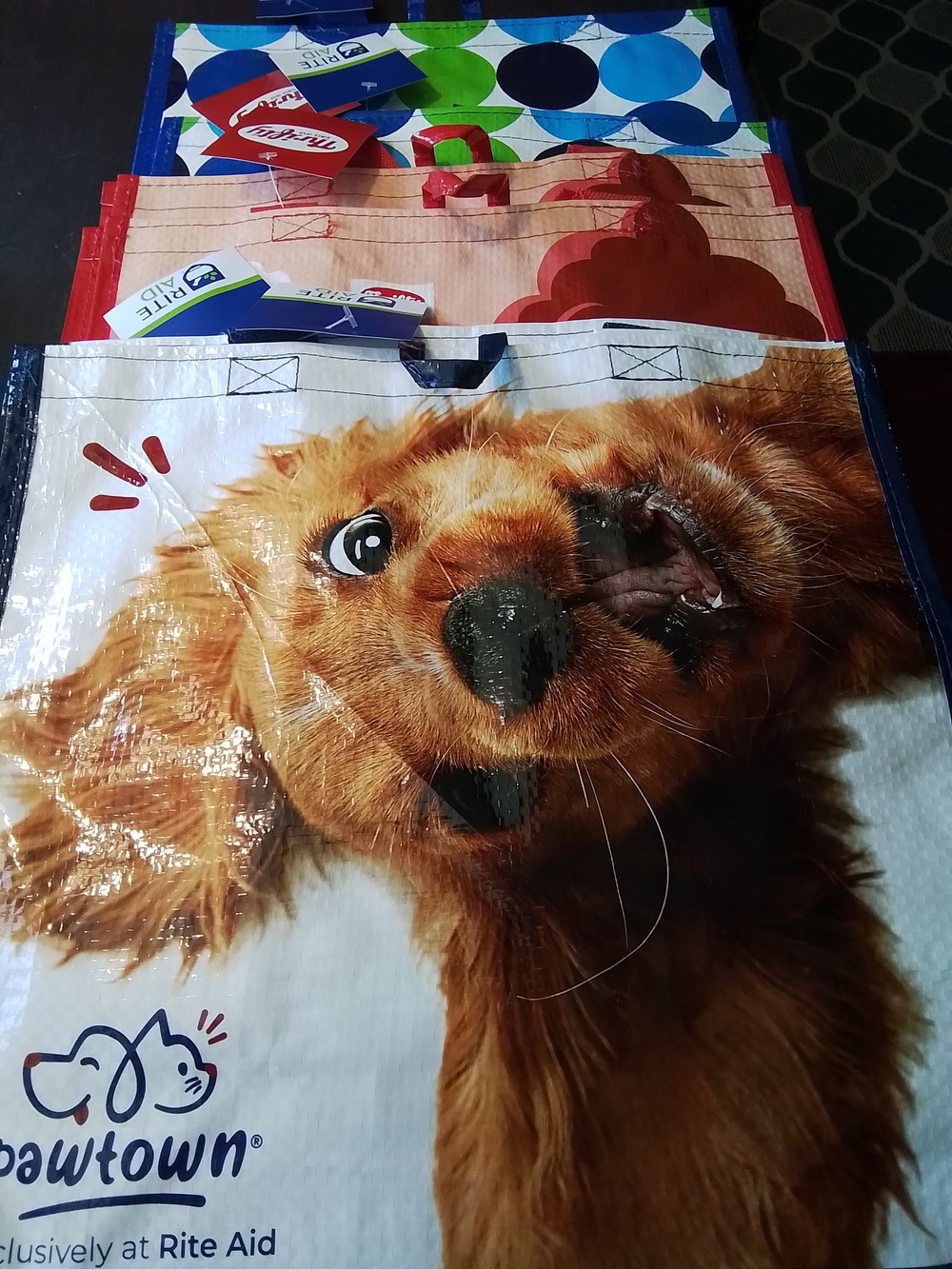 Golden Retriever Dog Tote Bag - Brown